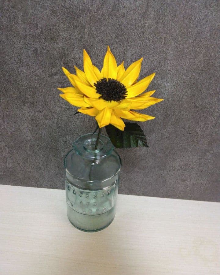 レザー ヒマワリ 皮革 Leather Sunflower