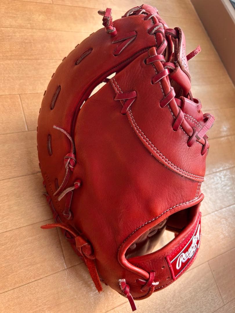 【美品】Rawlings 赤 軟式グローブ
