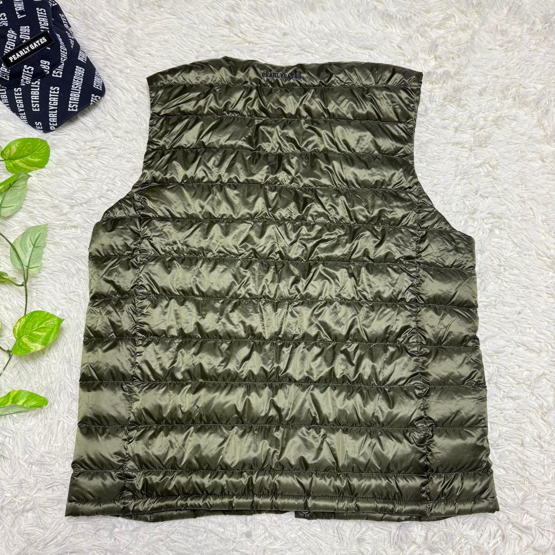 【PEARLY GATES】美品 ダウンベスト カーキ 6サイズ メンズ