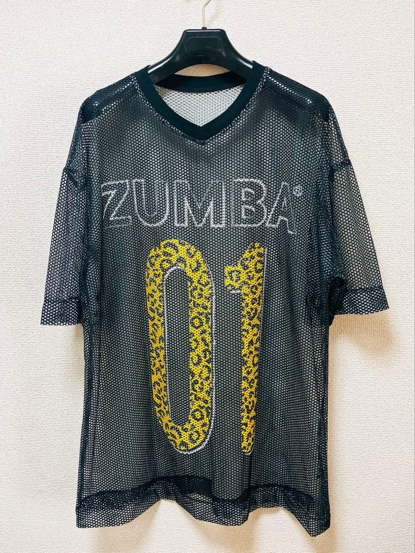 2025　JWI/正規品　着用数回　ZUMBA/ズンバ　Tシャツ　豹柄　メッシュ