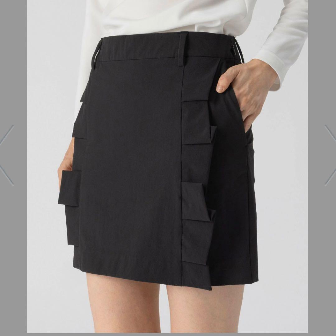 新品★20,530円 ユナイテッドアローズゴルフ フリルデザインスカート 紺 M