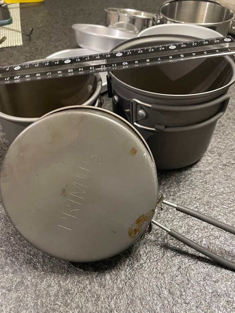 PRIMUS クッカーセット アルミ製 収納袋付き