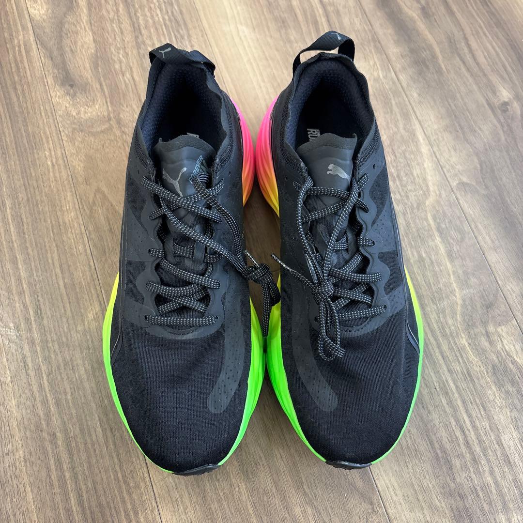 PUMA NITRO ランニングシューズ ブラック/グリーン/ピンク　27センチ