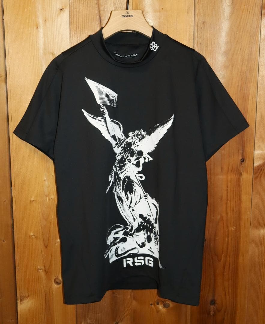 新品 ラッセルノ ゴルフ モックネックシャツ ANGEL (7/2XLサイズ)Ⓗ