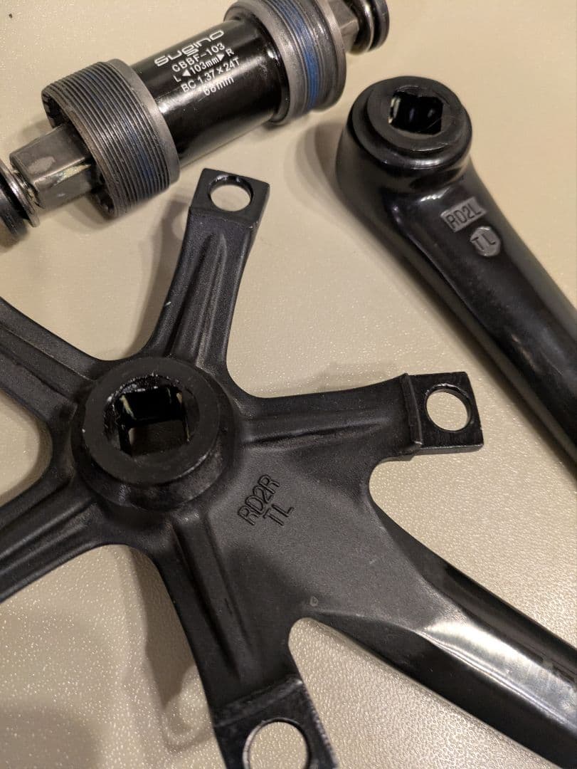 パーツ sugino rd2 crank bb set 165mm 130bcd