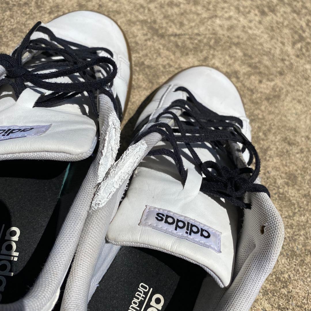adidas テニスシューズ ホワイト/ブラック 7 US