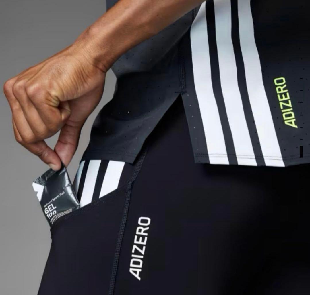 adidas アディゼロ　ランニング　ロングレギンス　M