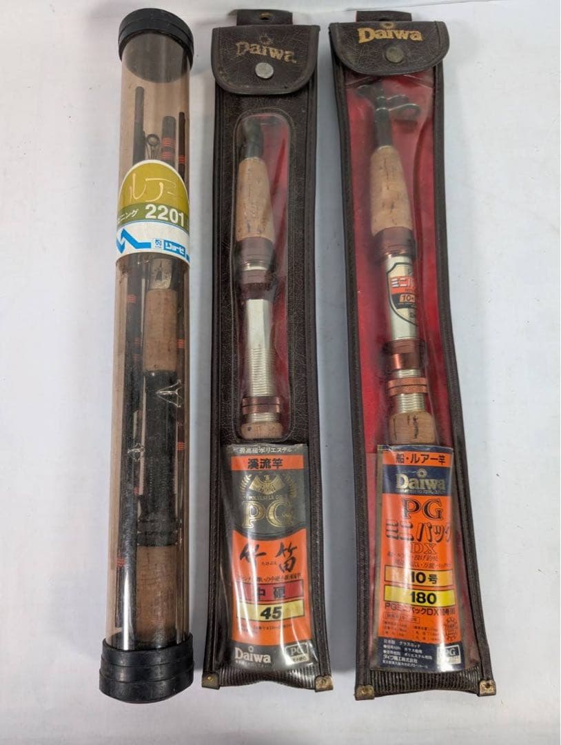 【蔵出し品】渓流竿　まとめ　Daiwa カーボンロッド　中硬　超硬　雨子　岩魚