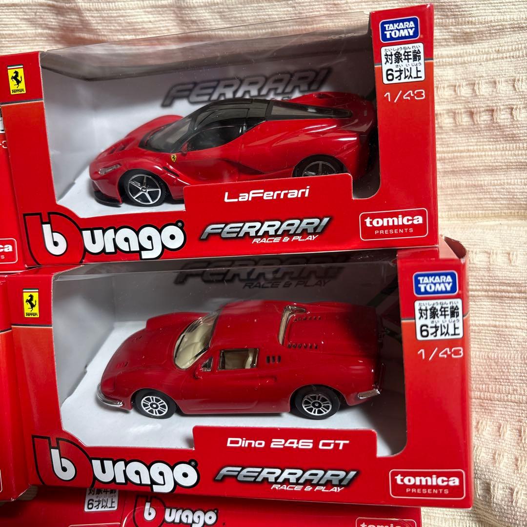 ブラーゴ　フェラーリ　1/43 6台　トミカサイズ　7台　セット　➕カマロ