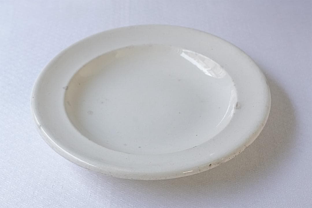 フランスアンティーク　19世紀　テールドフェール　皿　地厚　23.7cm