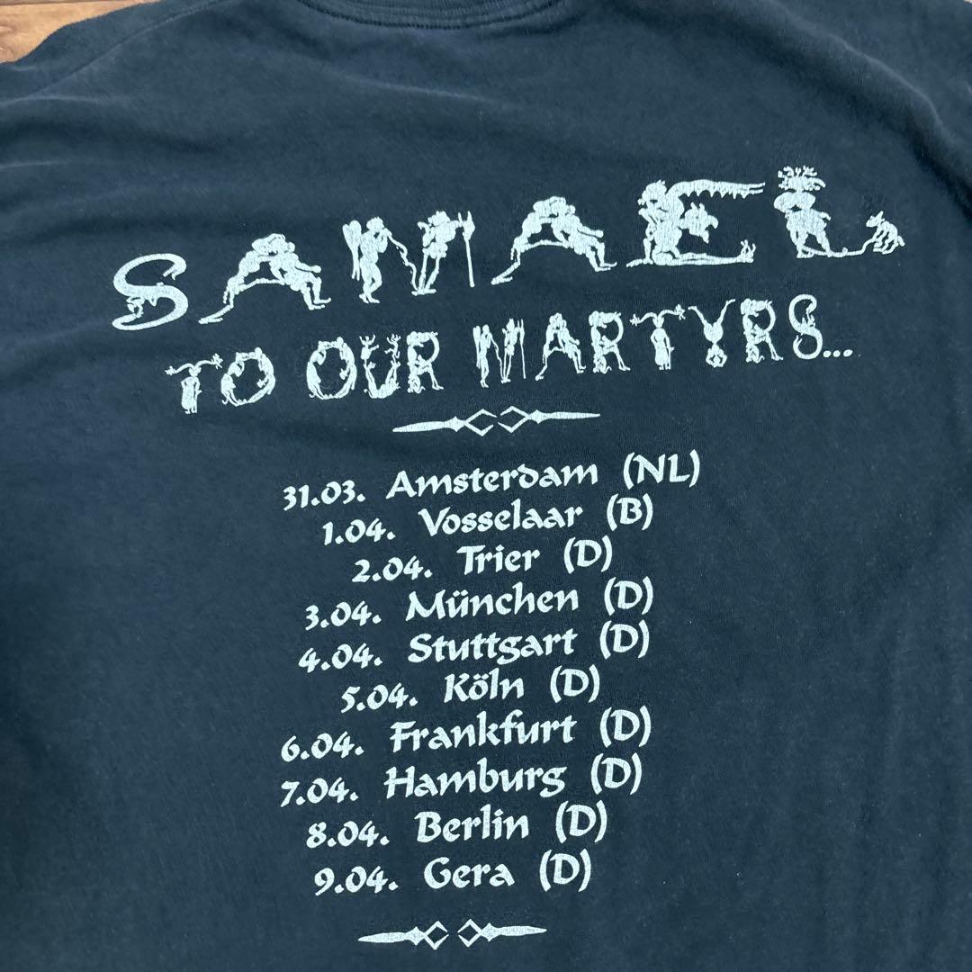 2 半袖　ブラック Tシャツ　SAMAEL バンドT メタルバンド　黒　サマエル