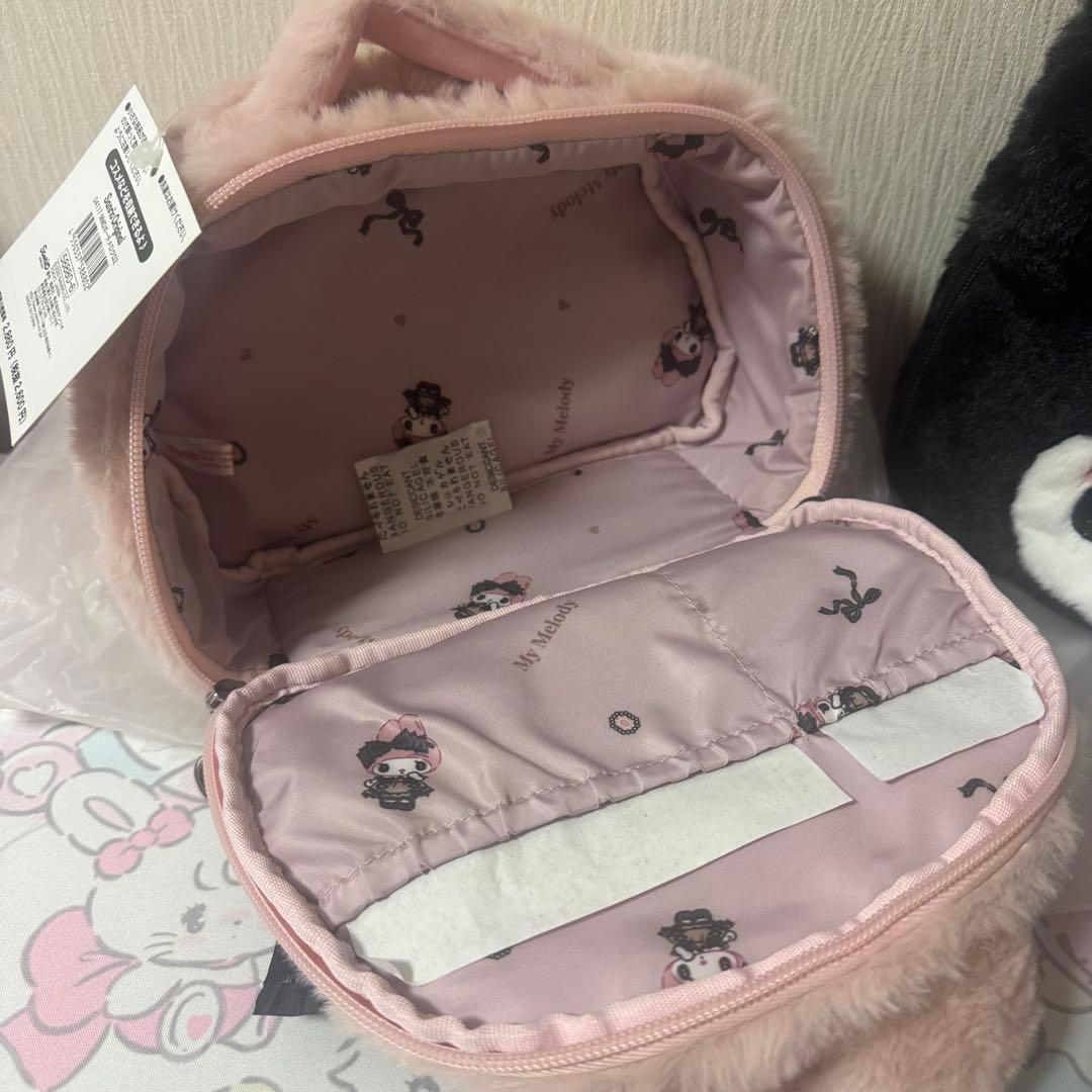 タグ付き新品 秘密のメロクロ マイメロディ クロミ フェイス形 ポーチ サンリオ