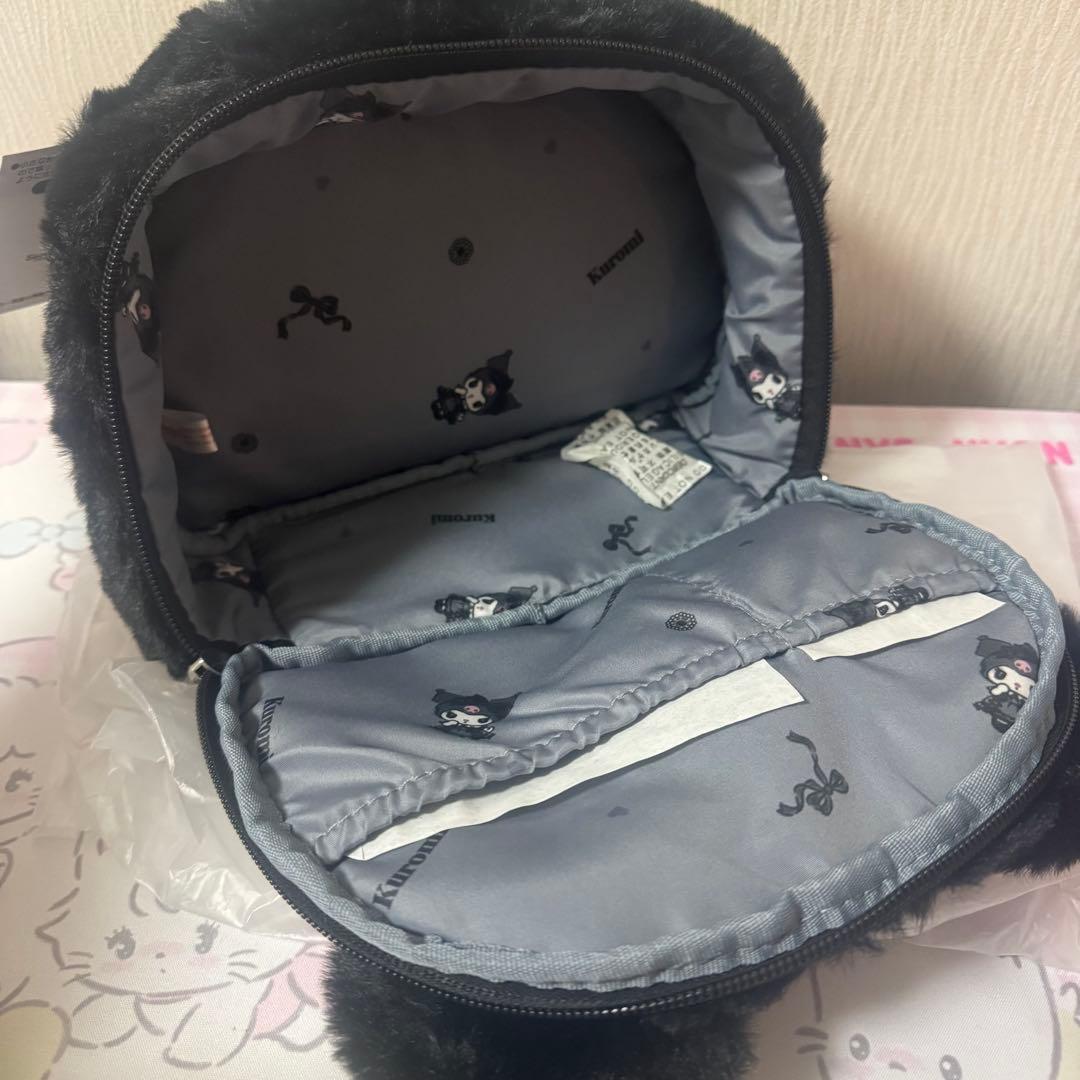 タグ付き新品 秘密のメロクロ マイメロディ クロミ フェイス形 ポーチ サンリオ