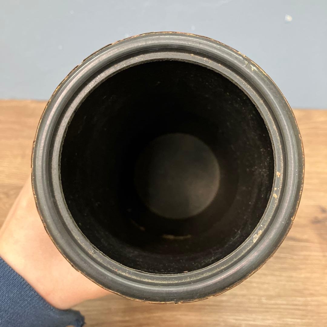 D-壁 伝統工芸品 角館 樺細工 茶筒（桜皮細工）天然木 伝統的工芸品