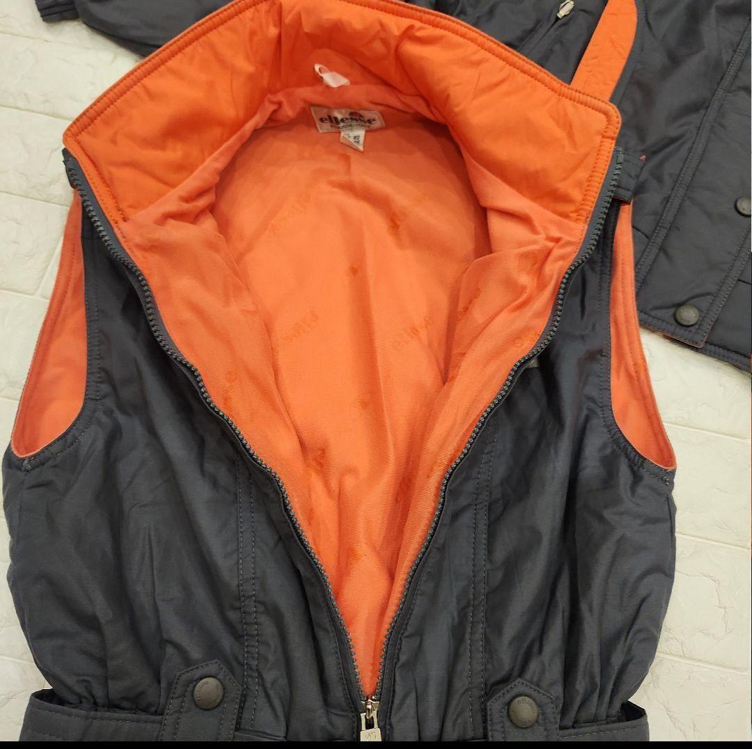 ellesse ジャンプスーツ M グレー/ピンクオレンジ