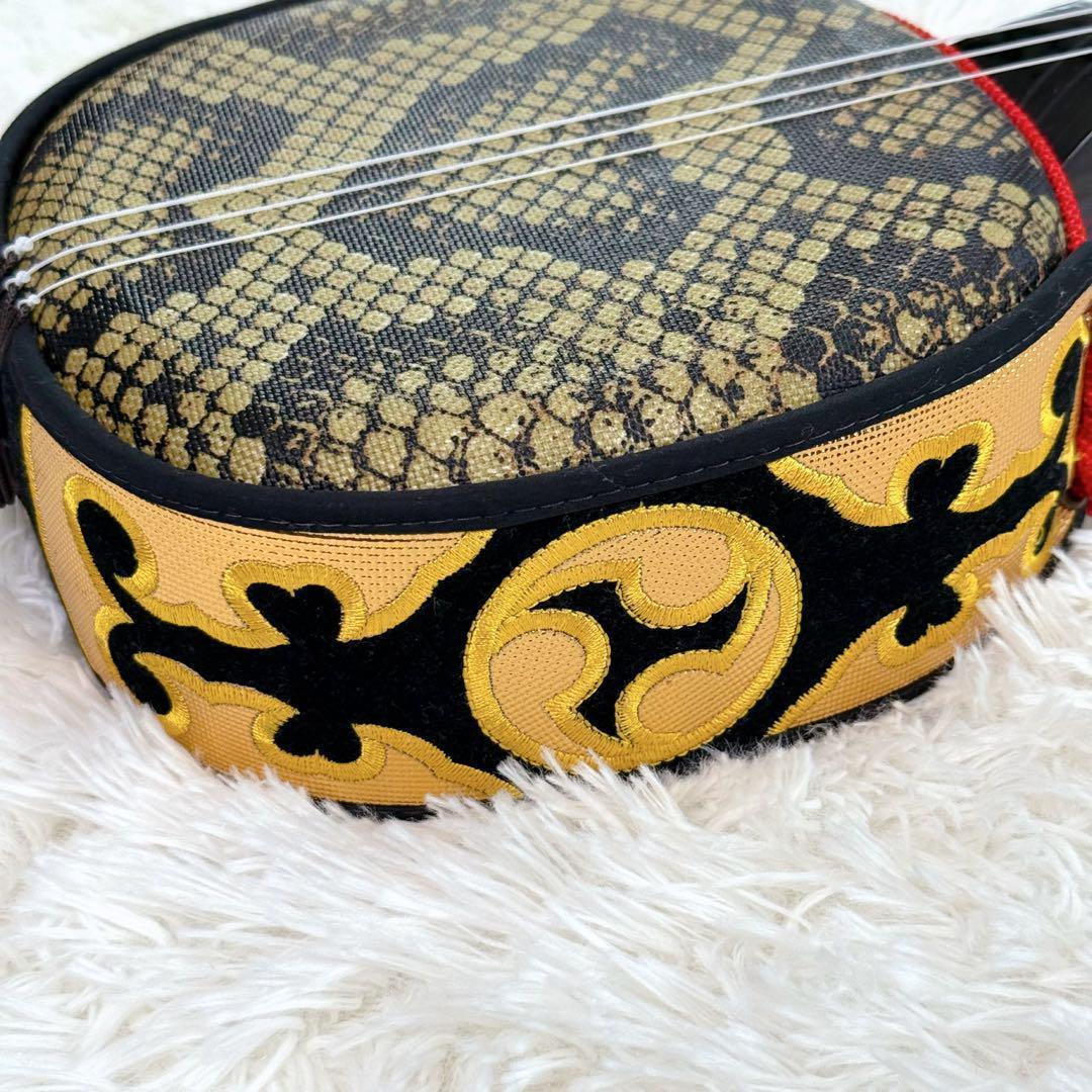 ✨美品 ✨沖縄三線 蛇柄 弦楽器 琉球 黒塗り 初心者 入門モデル