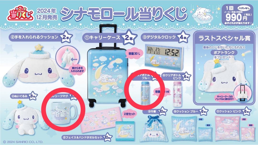シナモロール当りくじ サンリオ 13点まとめ売り ラストワン