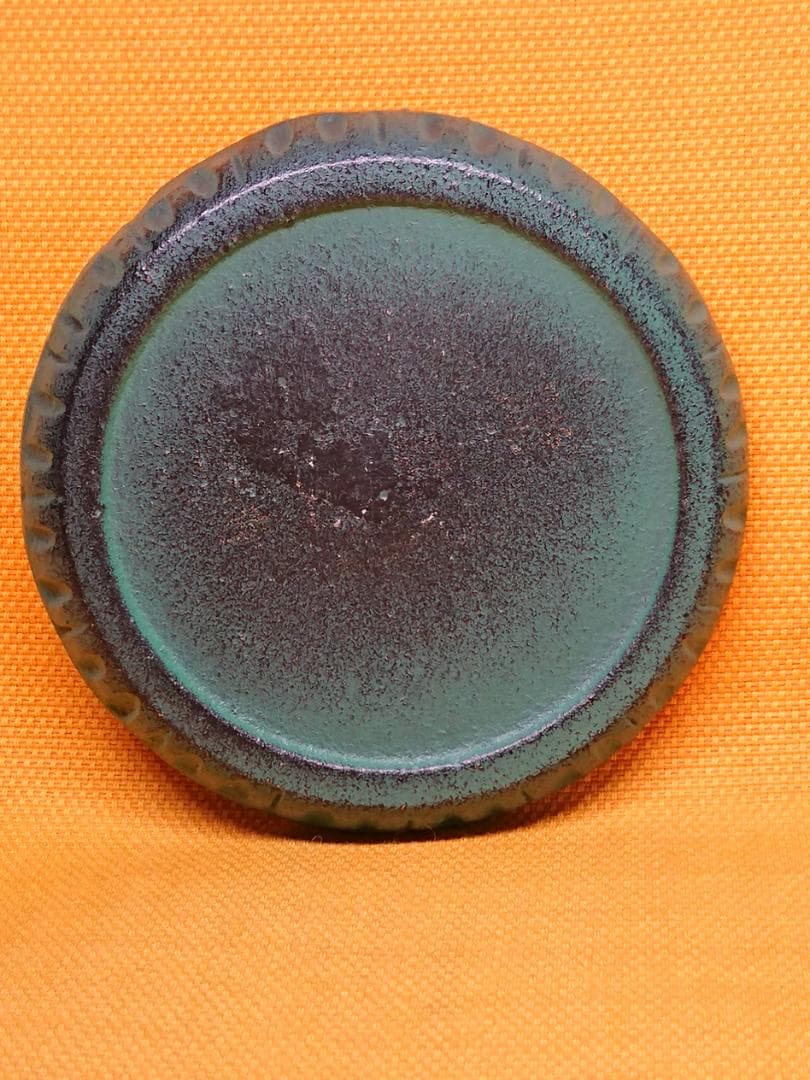 仏教美術　仏足石印　金属　オブジェ　置物　インテリア　工芸品　美術品　A1210