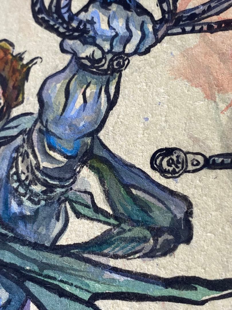 2889❣️近藤　大理　　絵画　　不動明王飛ぶ