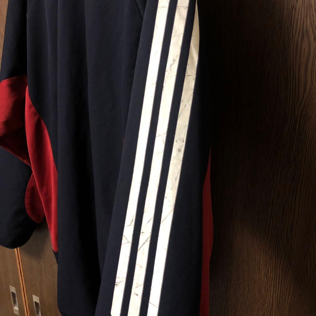 adidas  Plate ジャケット Lサイズ ネイビー/レッド