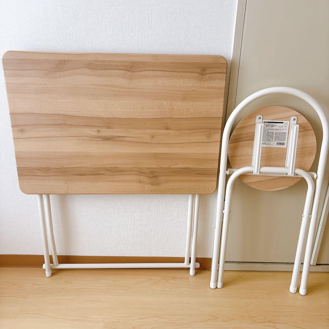 おしゃれ❣️ 折りたたみ式 デスク 椅子セット シンプル インテリア 在宅ワーク