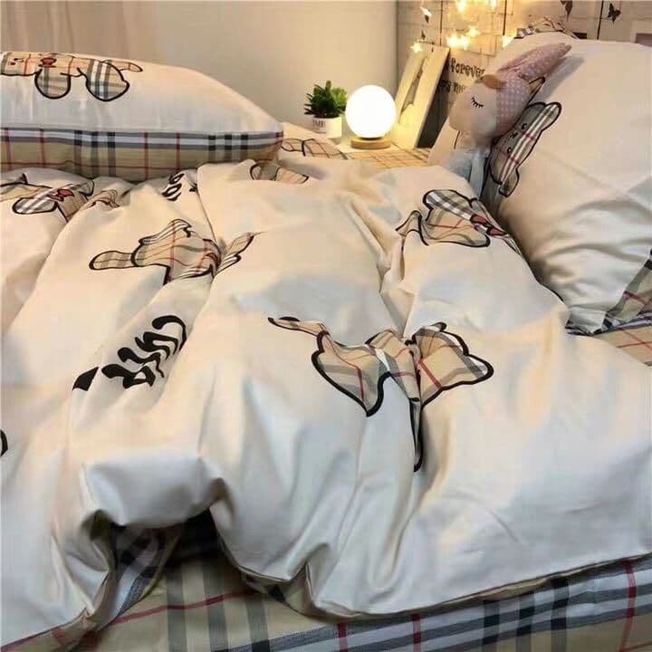 ?縞柄くまちゃん?可愛いベッド寝具3点、4点セット☆