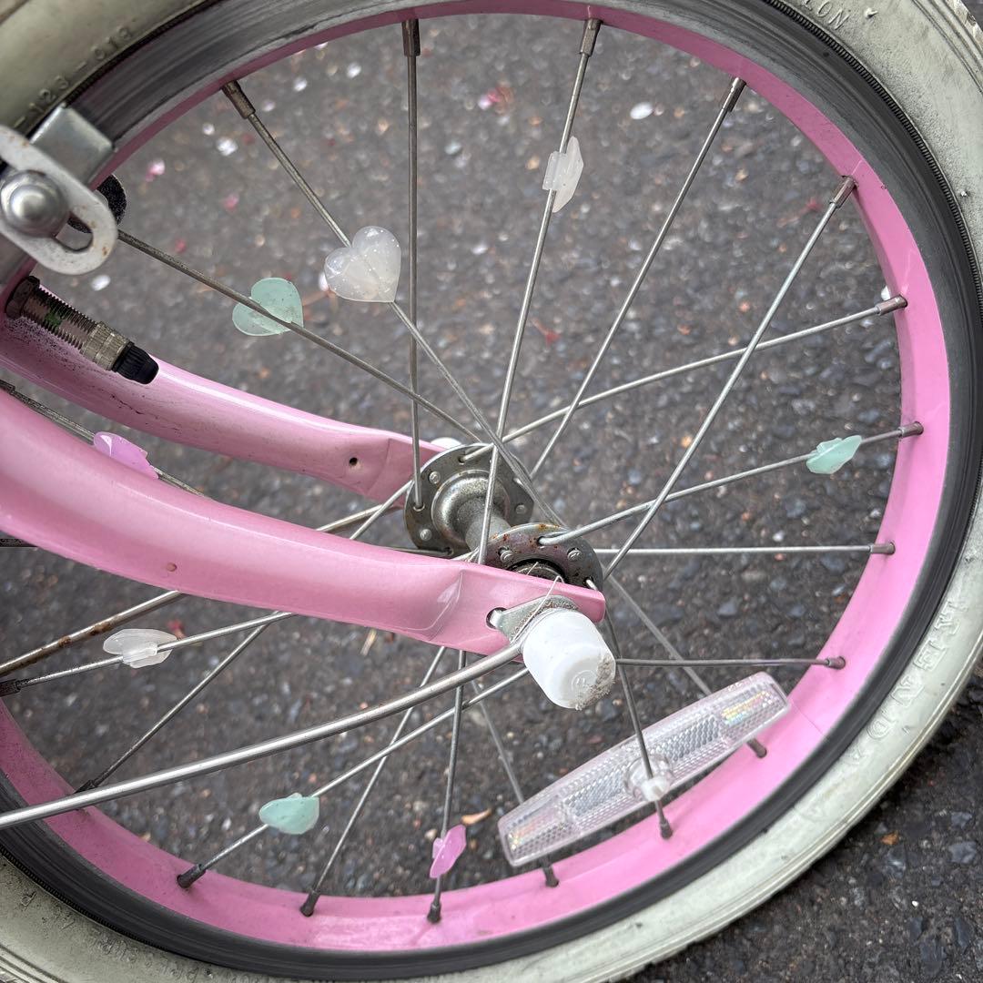 メゾピアノ16インチ幼児用自転車 ミラー、バスケット付き