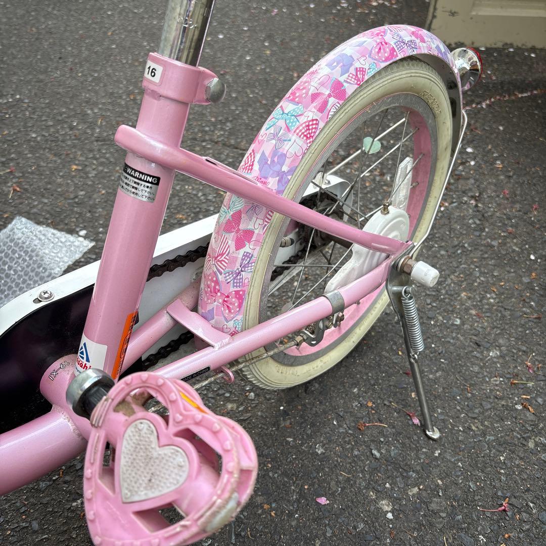 メゾピアノ16インチ幼児用自転車 ミラー、バスケット付き
