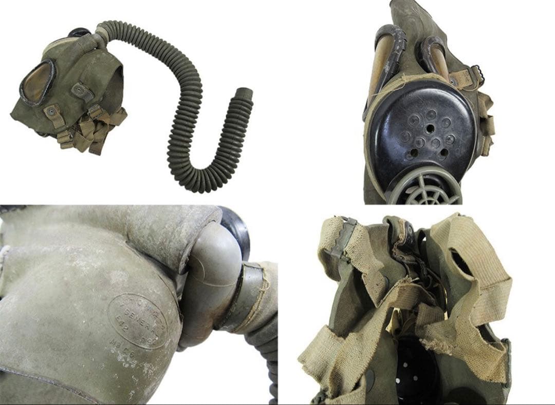 【希少ミリタリー】米軍実物 M9A1 ガスマスク＆専用バッグセット 放出品