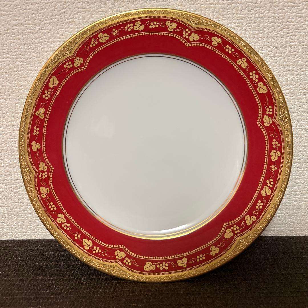大倉陶園　アレキサンドリーヌ　デザートプレート　20cm 金彩金蝕マロン