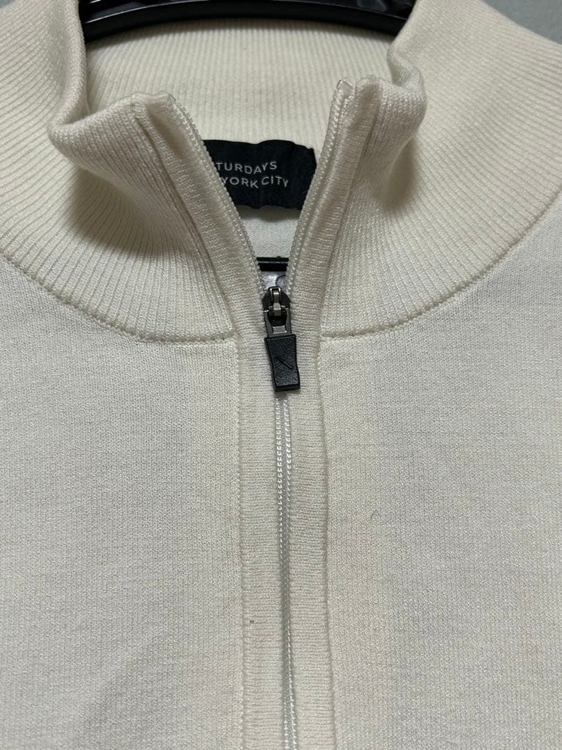 美品 サタデーズ ニューヨーク Knitted Half Zip LS Mock