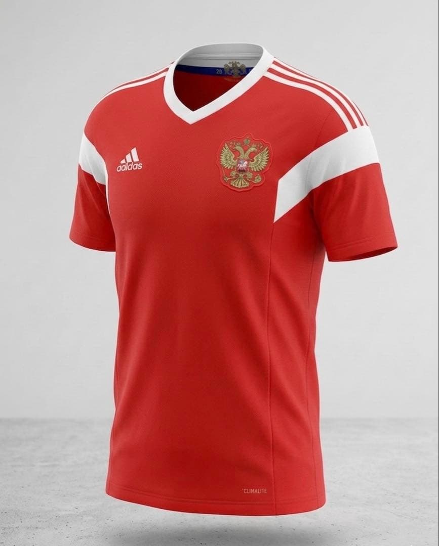 美品　ロシア代表 2018 ホーム レプリカ ユニフォーム adidas 赤