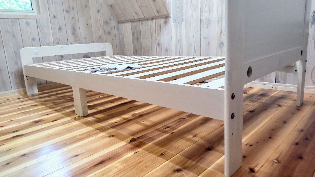 ニトリ ベッド ルカ2 ホワイト木製シングルベッドフレーム