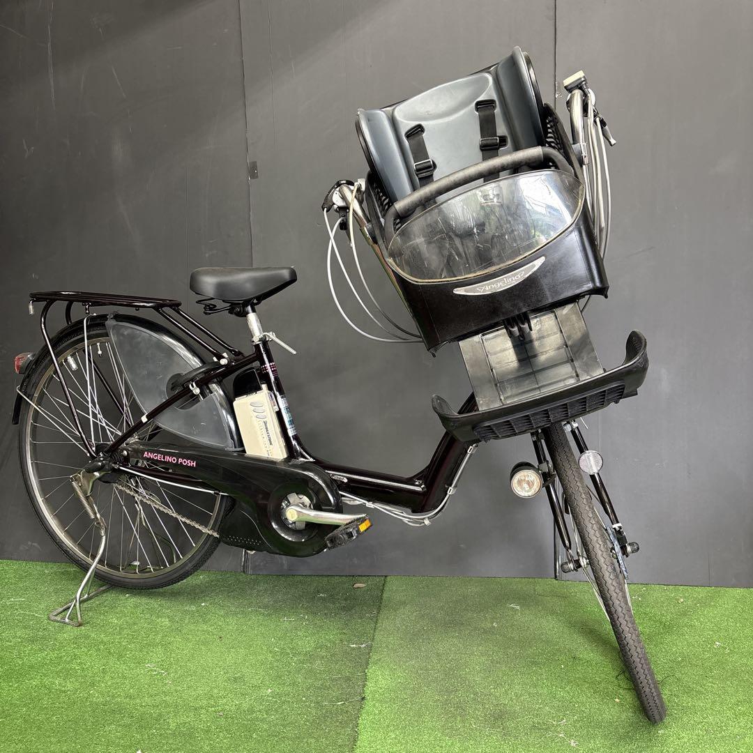 電動自転車 BS Angelino パープル 3人乗り対応　1★