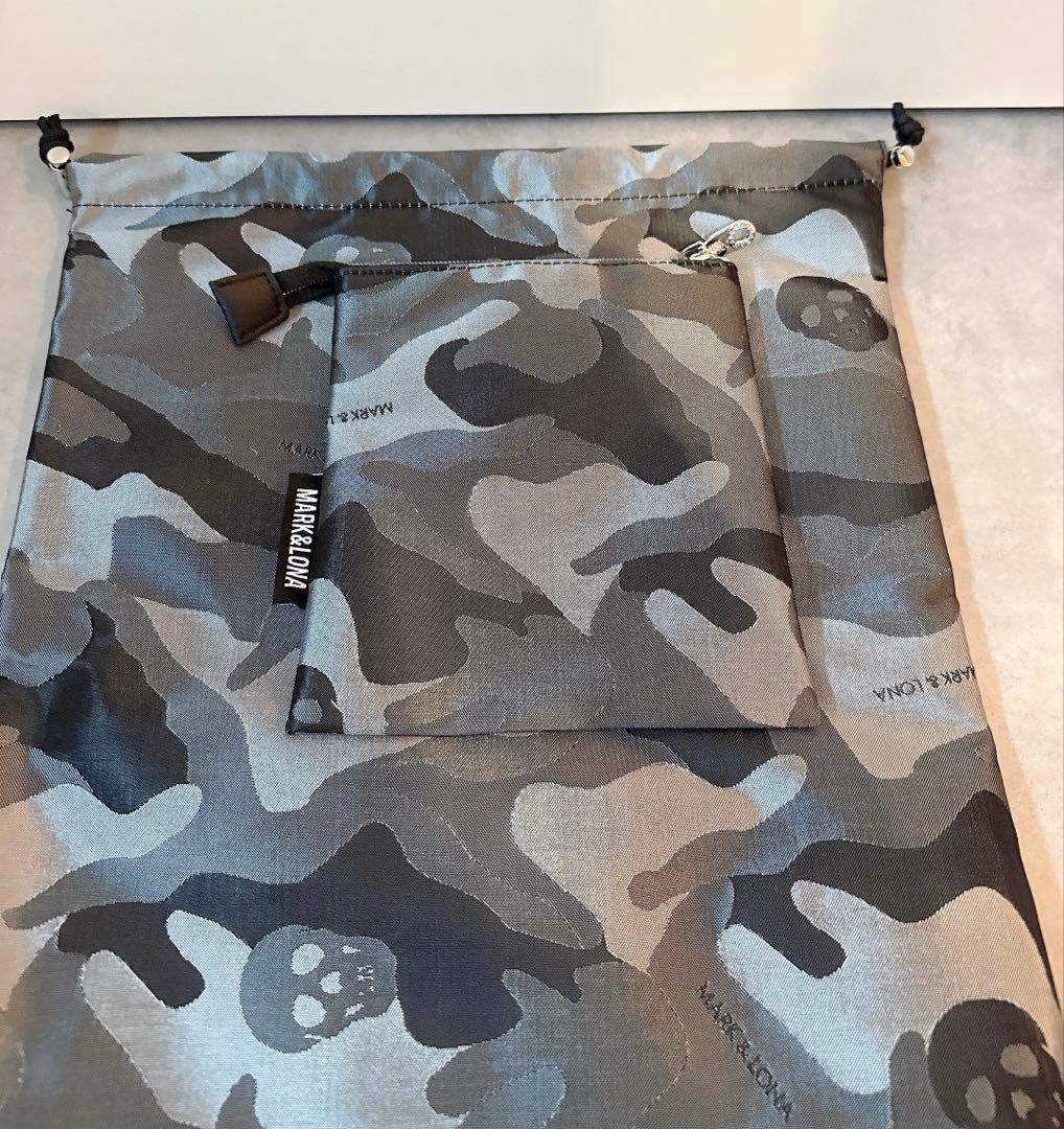 新品 ☆ MARK&LONA シューズバッグ ポーチ カモ ケース ノベルティ