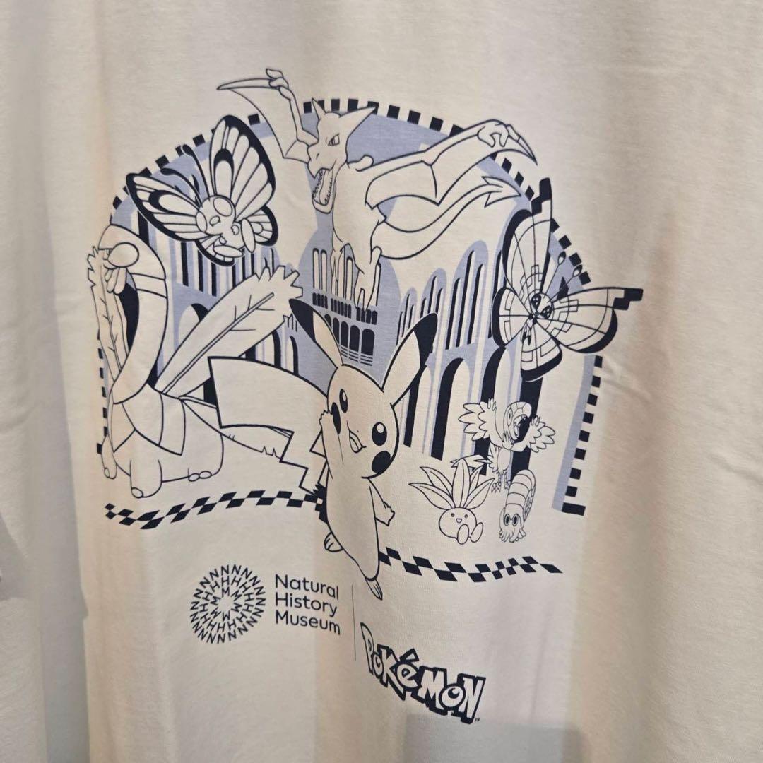 ポケモン ロンドン自然史博物館　ピカチュウ　Tシャツ　L