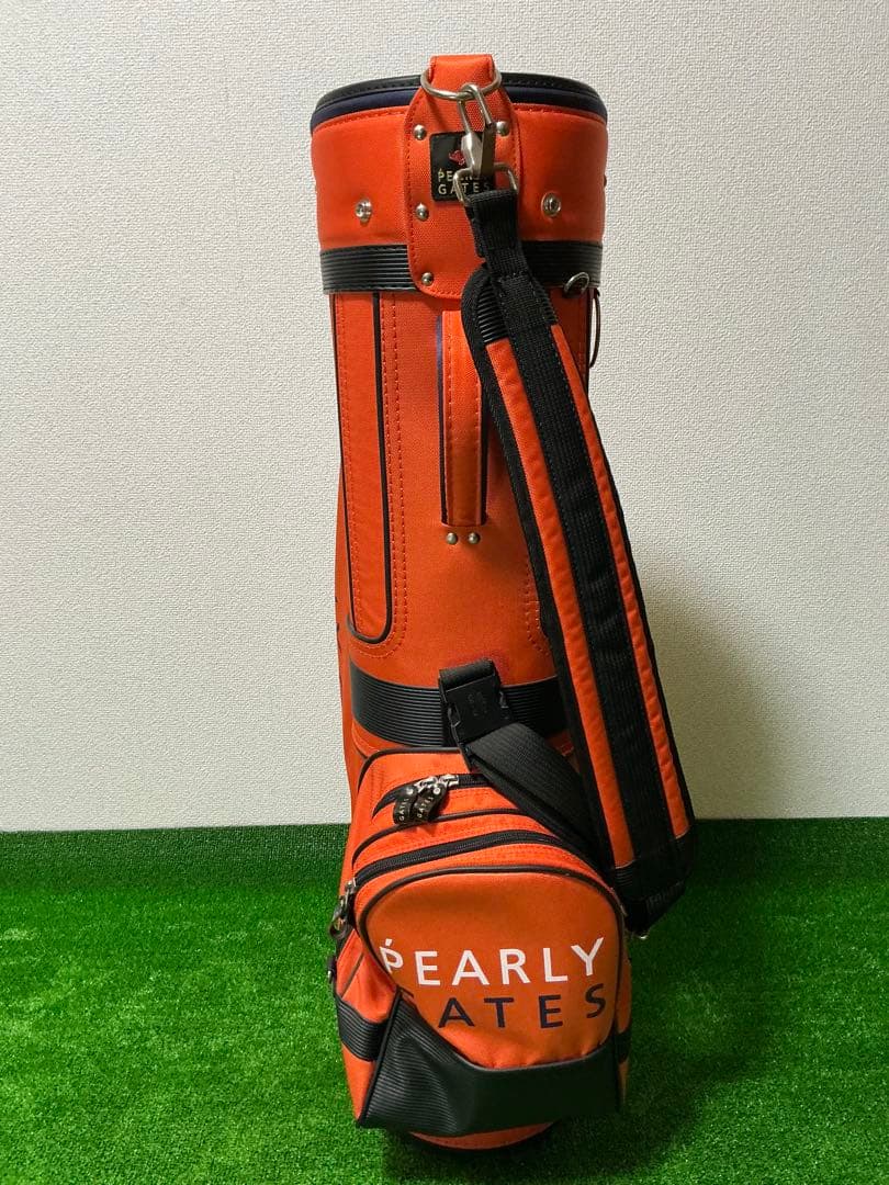 美品!!　PEARLY GATES キャディバッグ オレンジ おしゃれ