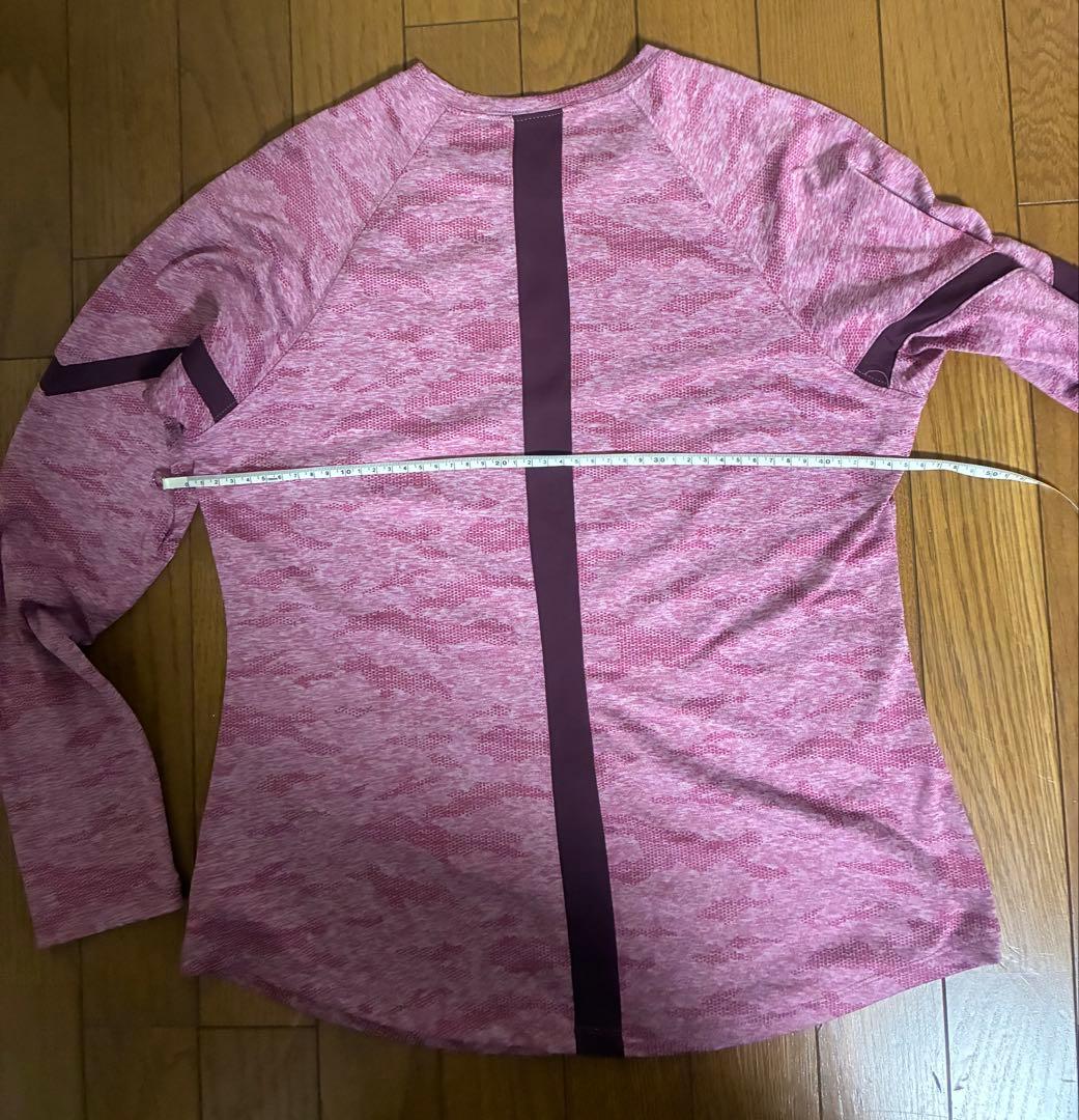 ピンク ラグランスリーブ Tシャツ Mサイズ