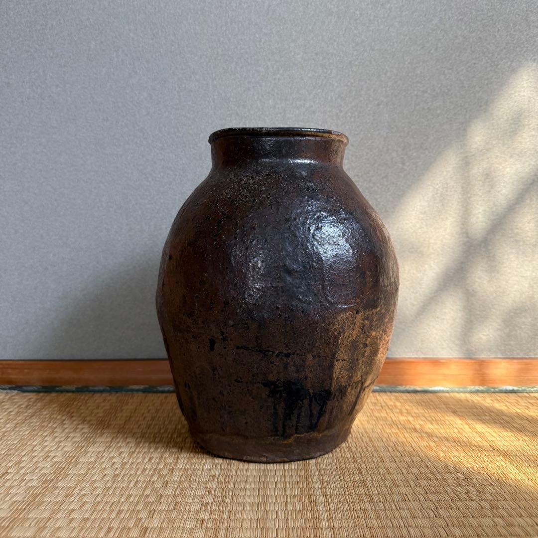 古越前 壺 種壺 桃山時代 施釉 窯印 古備前 古常滑 古丹波 古美術 骨董