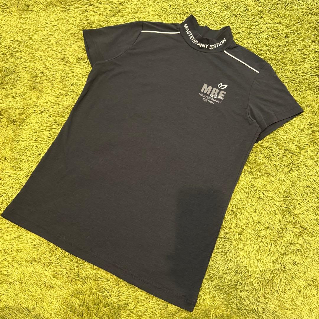 マスターバニーエディション 半袖モックネックシャツ tシャツ グレー系 S〜M