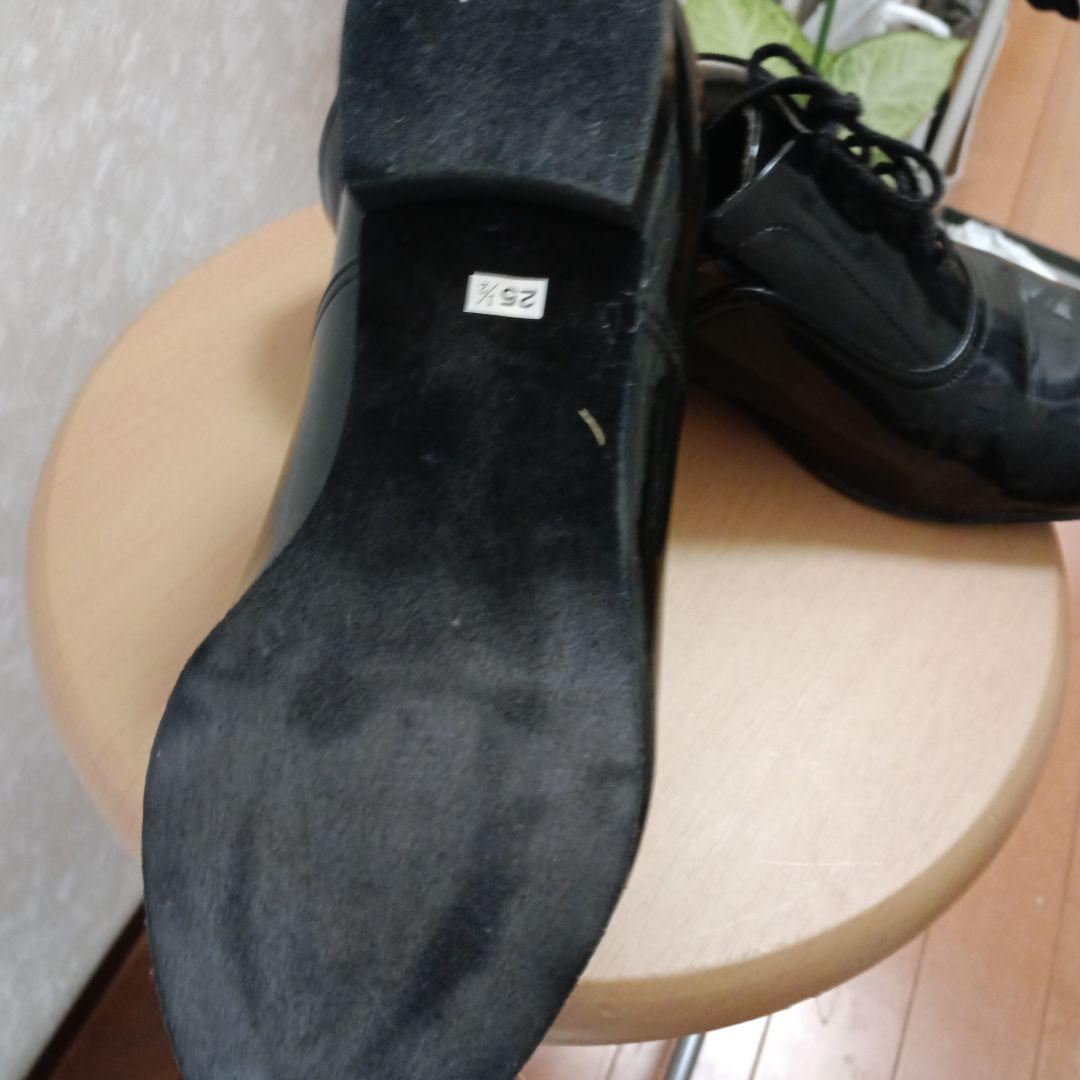 社交ダンスシューズ 　エナメルブラック 25.5cm