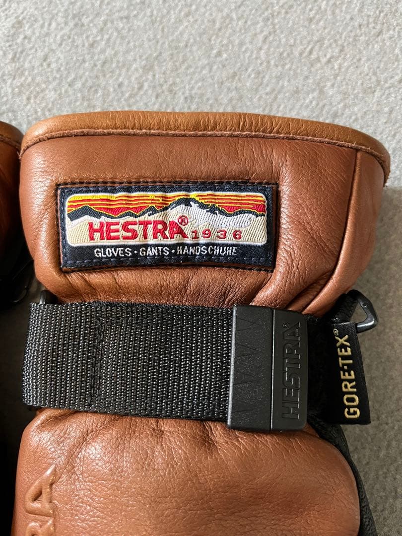 超美品！HESTRA GORE-TEX ミトングローブ ブラウン/ブラック
