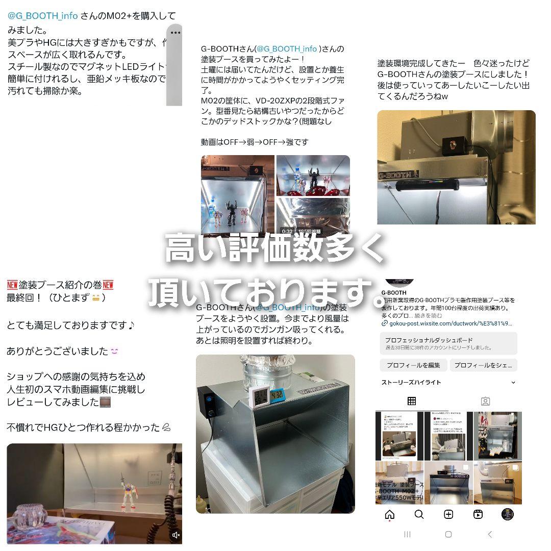 塗装ブースG-BOOTH M450 350m3/h　ProSpace変更可モデル
