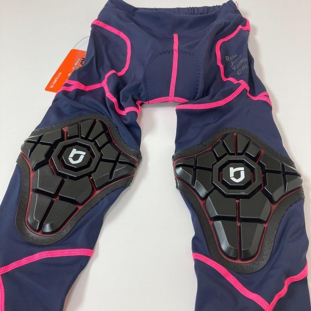 【新品】サイクルパンツ Mサイズ ネイビー×ピンク ランバイク ストライダー
