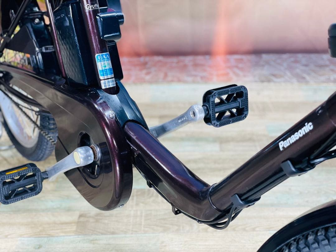 パナソニックギュット⭐️12AH！子供乗せ電動アシスト自転車Y0947-1
