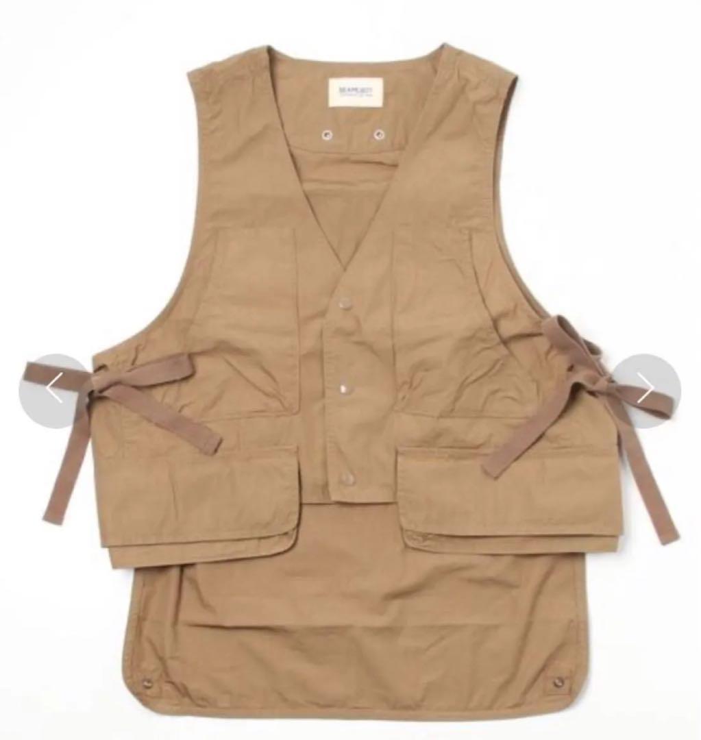 【新品タグ付き】BEAMS BOY フィッシングベストアウトドアベージュFREE