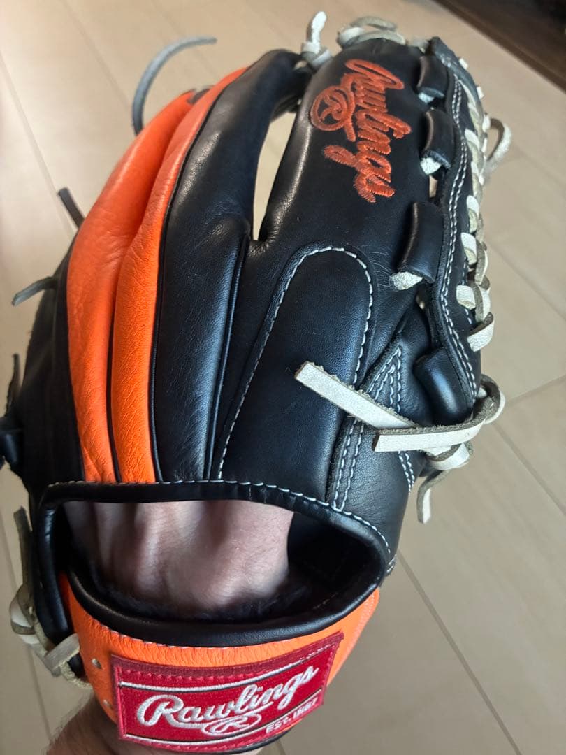 Rawlings 限定版 野球グローブ ブラック/オレンジ