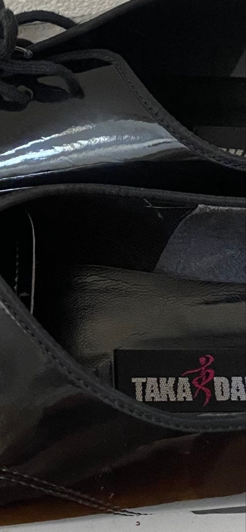 お値引き✨タカダンス社交ダンスメンズシューズ 黒 レザー 25￼センチ