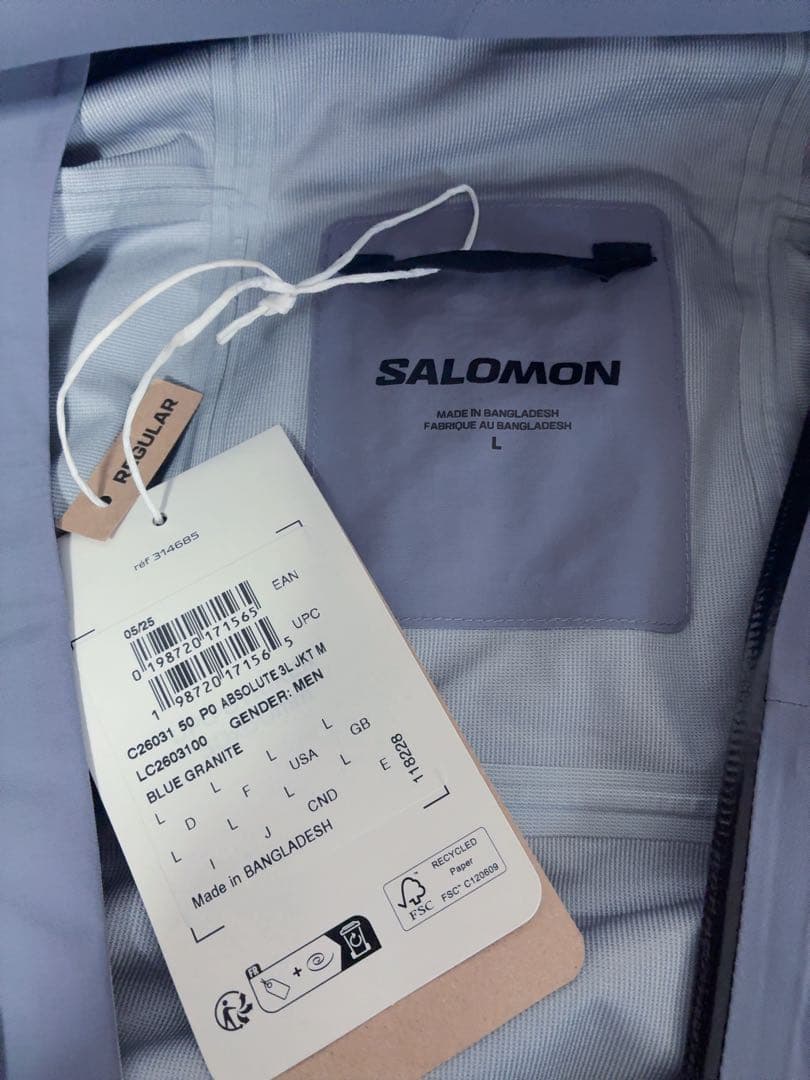 サロモン　salomon スキーウェア　ABSOLUTE 3L 新品　Lサイズ