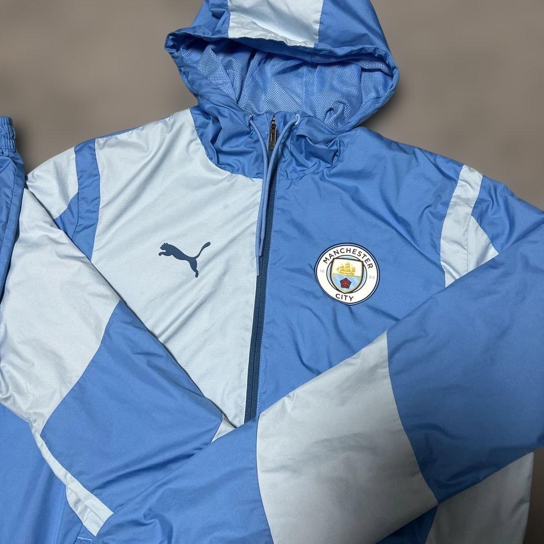 PUMA MCFC　マンチェスター　シティ　プレマッチ　ウーブン　セットアップM